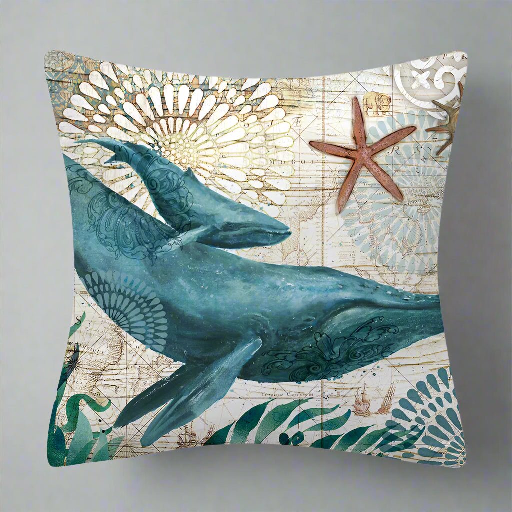 Blue Whale Pillow Cover Pillow Covers - Pillow Blooms