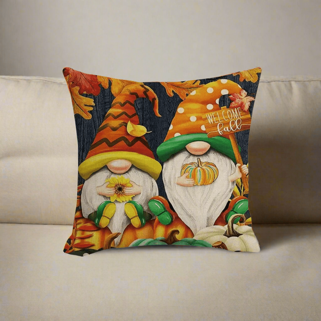 Cheerful Gnomes Pillow Cover Pillow Covers - Pillow Blooms