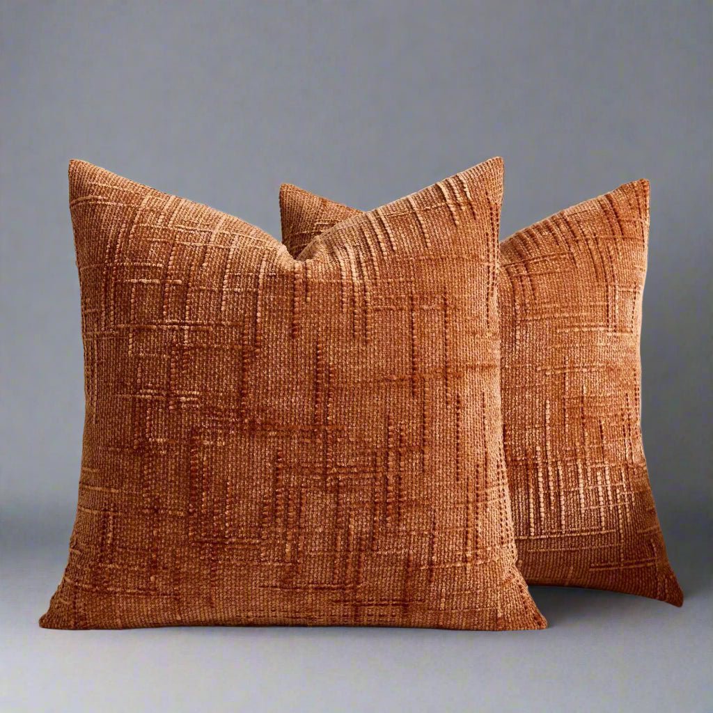 Cider Orange Chenille Pillow Cover Pillow Covers - Pillow Blooms