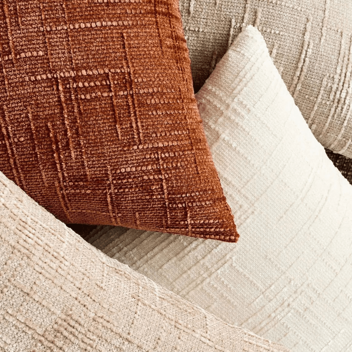 Cider Orange Chenille Pillow Cover Pillow Covers - Pillow Blooms