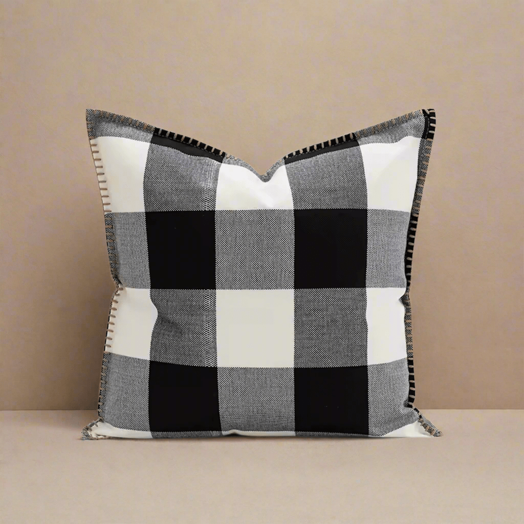 Classic Black Plaid Pillow Cover Pillow Covers - Pillow Blooms