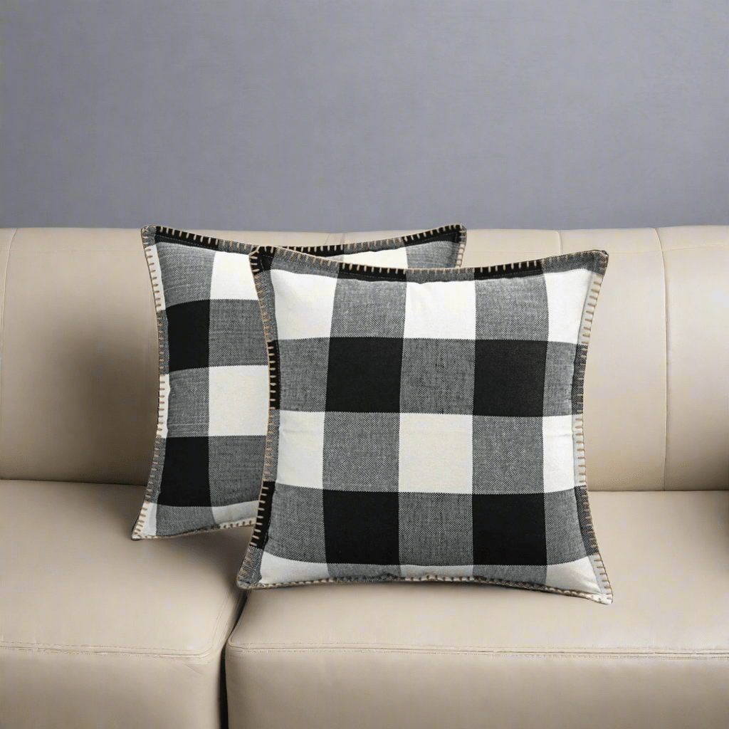 Classic Black Plaid Pillow Cover Pillow Covers - Pillow Blooms