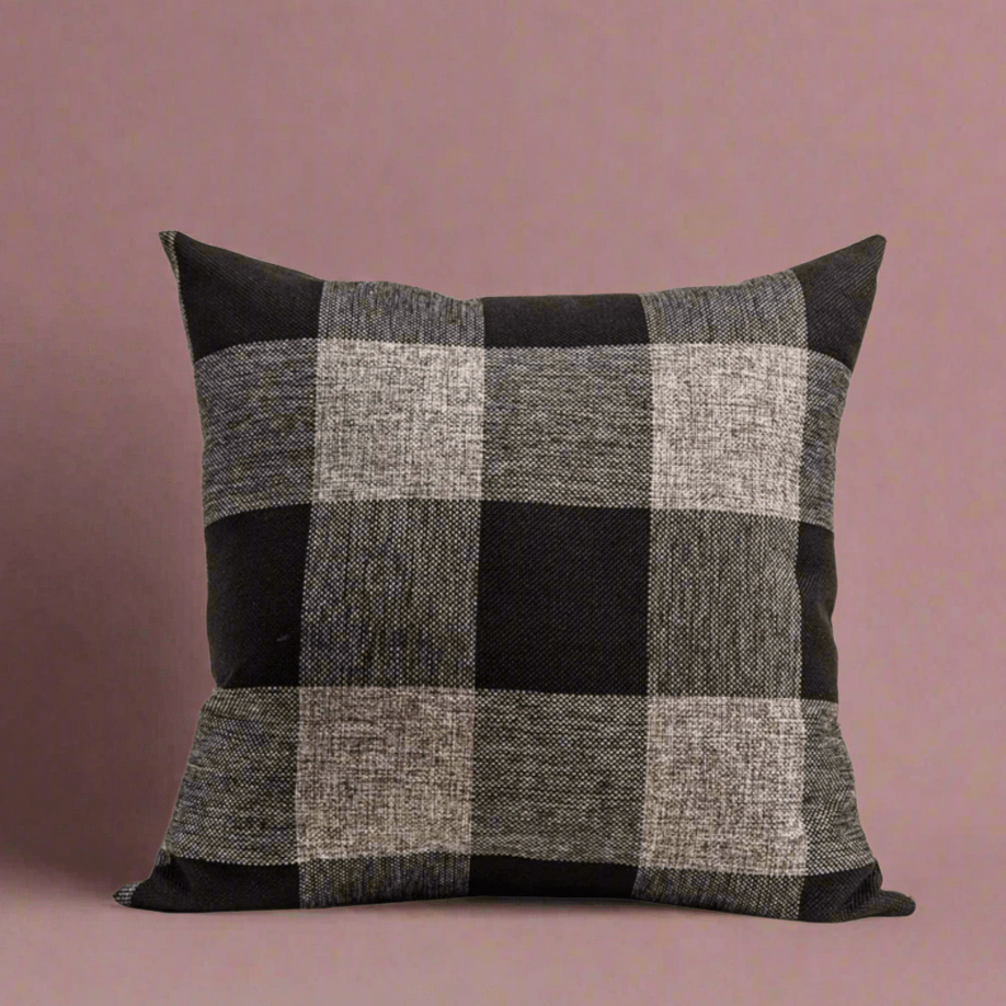 Cottage Black Plaid Pillow Cover Pillow Covers - Pillow Blooms