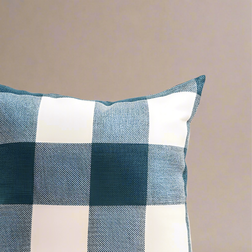Cottage Blue Plaid Pillow Cover Pillow Covers - Pillow Blooms