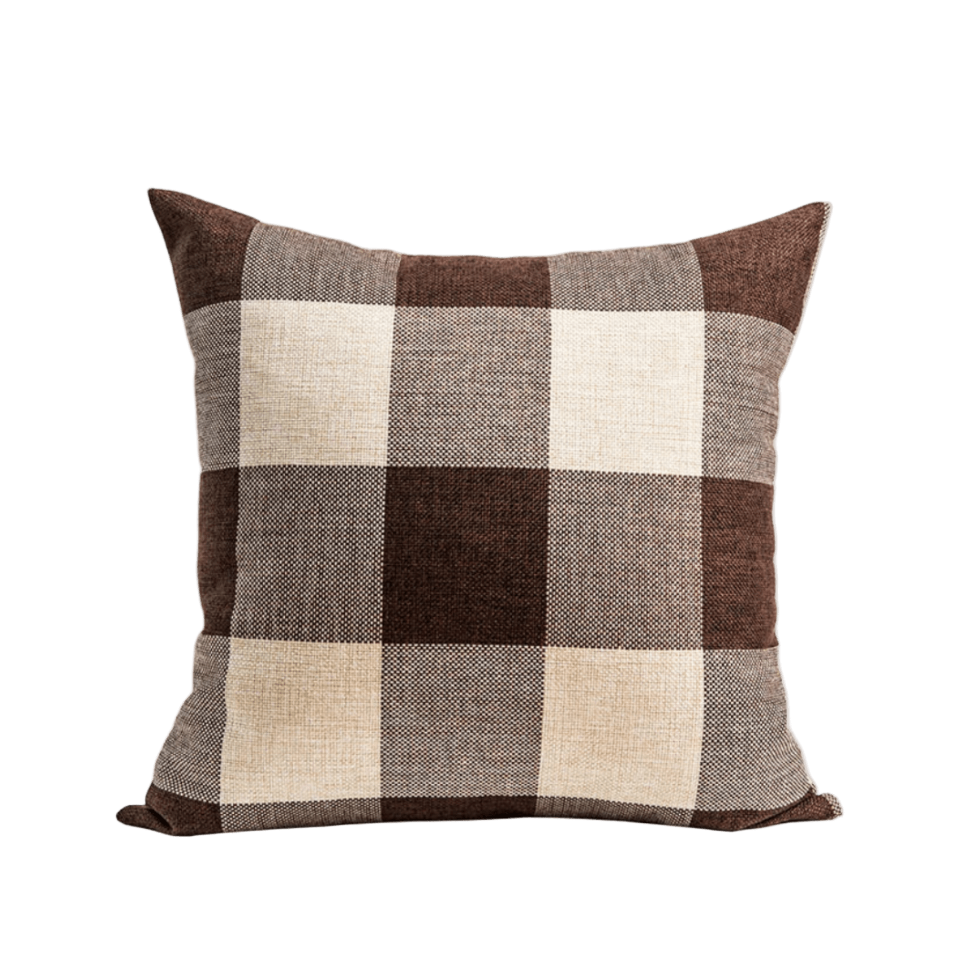 Cottage Brown Plaid Pillow Cover Pillow Covers - Pillow Blooms