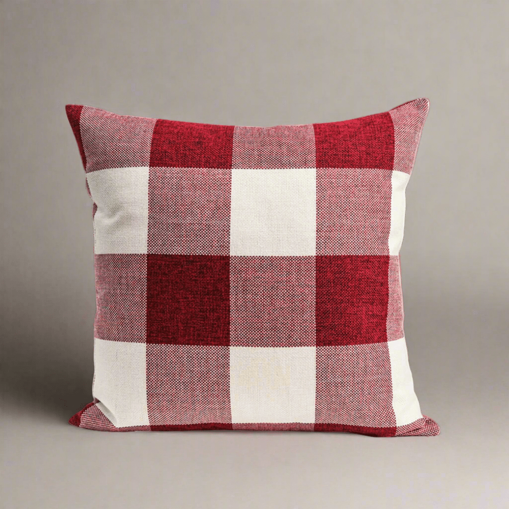Cottage Red Plaid Pillow Cover Pillow Covers - Pillow Blooms