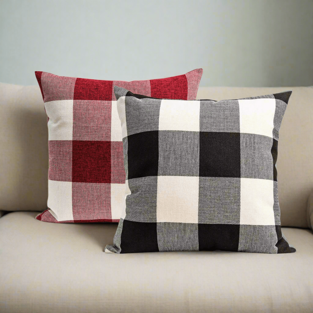 Cottage Red Plaid Pillow Cover Pillow Covers - Pillow Blooms