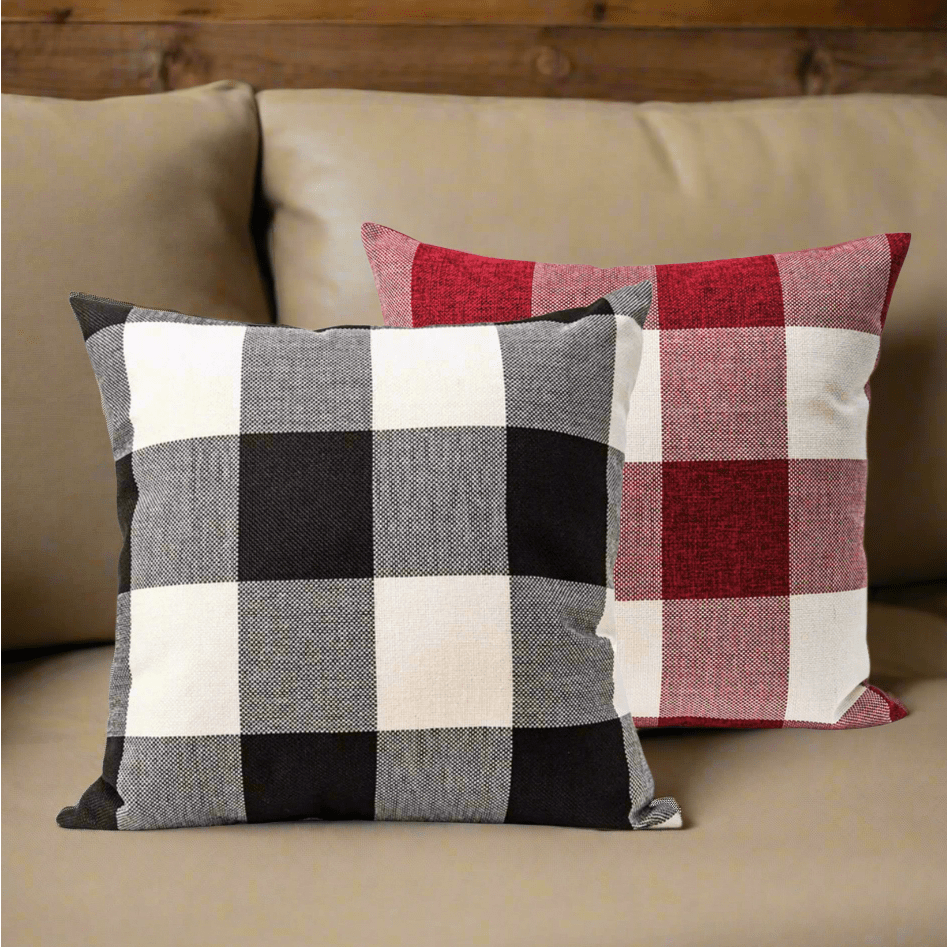 Cottage White Plaid Pillow Cover Pillow Covers - Pillow Blooms