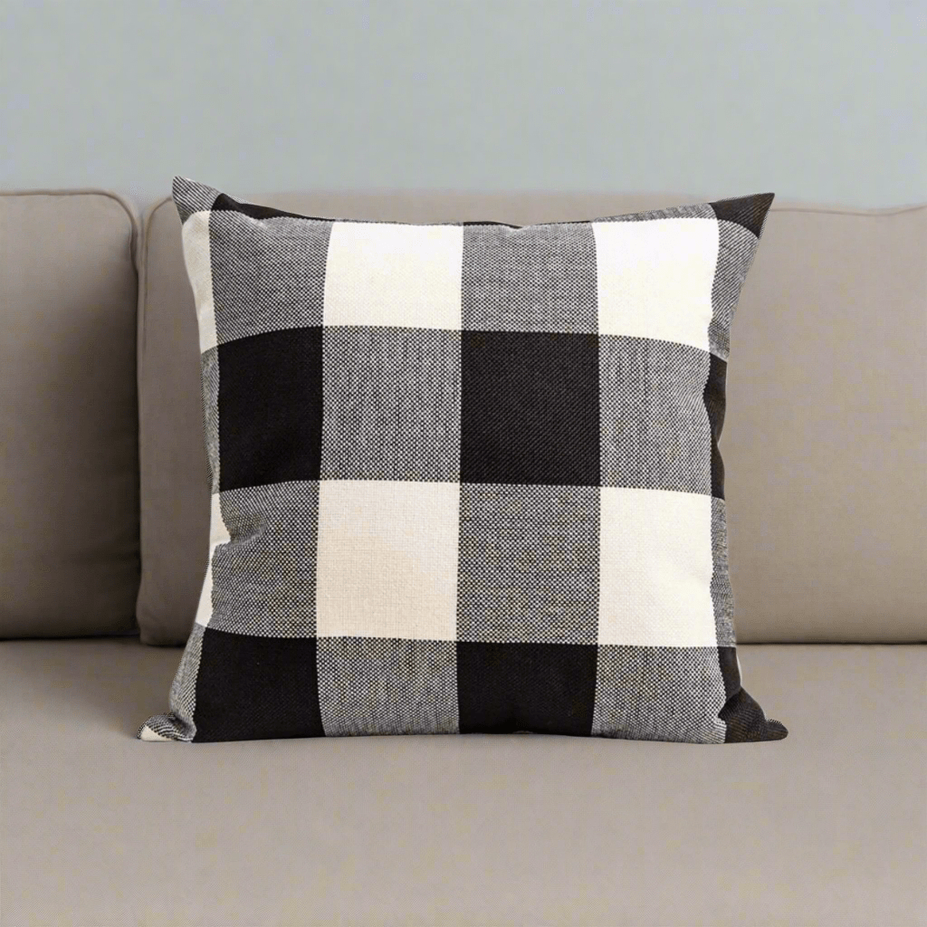 Cottage White Plaid Pillow Cover Pillow Covers - Pillow Blooms