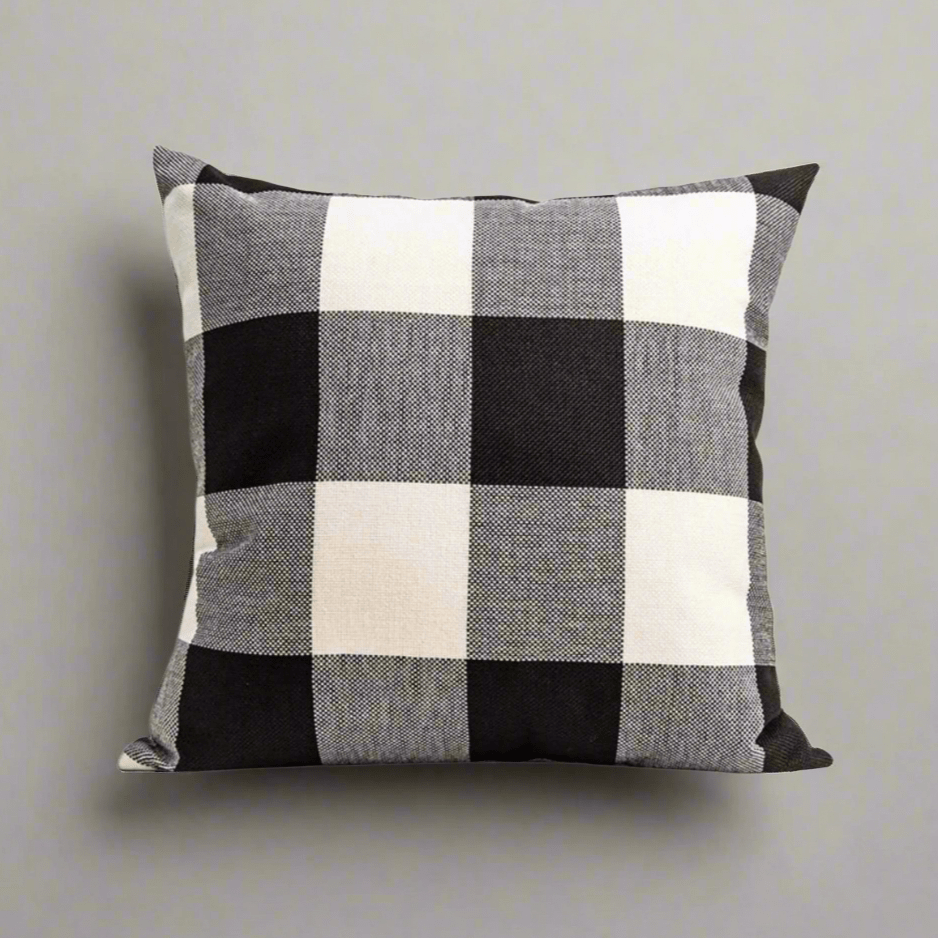 Cottage White Plaid Pillow Cover Pillow Covers - Pillow Blooms