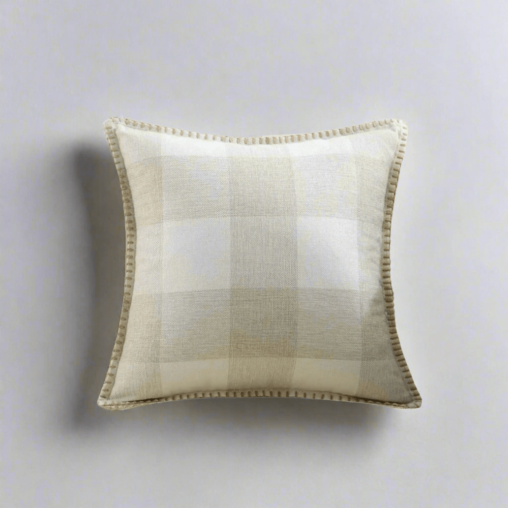 Cream Plaid Pillow Cover Pillow Covers - Pillow Blooms