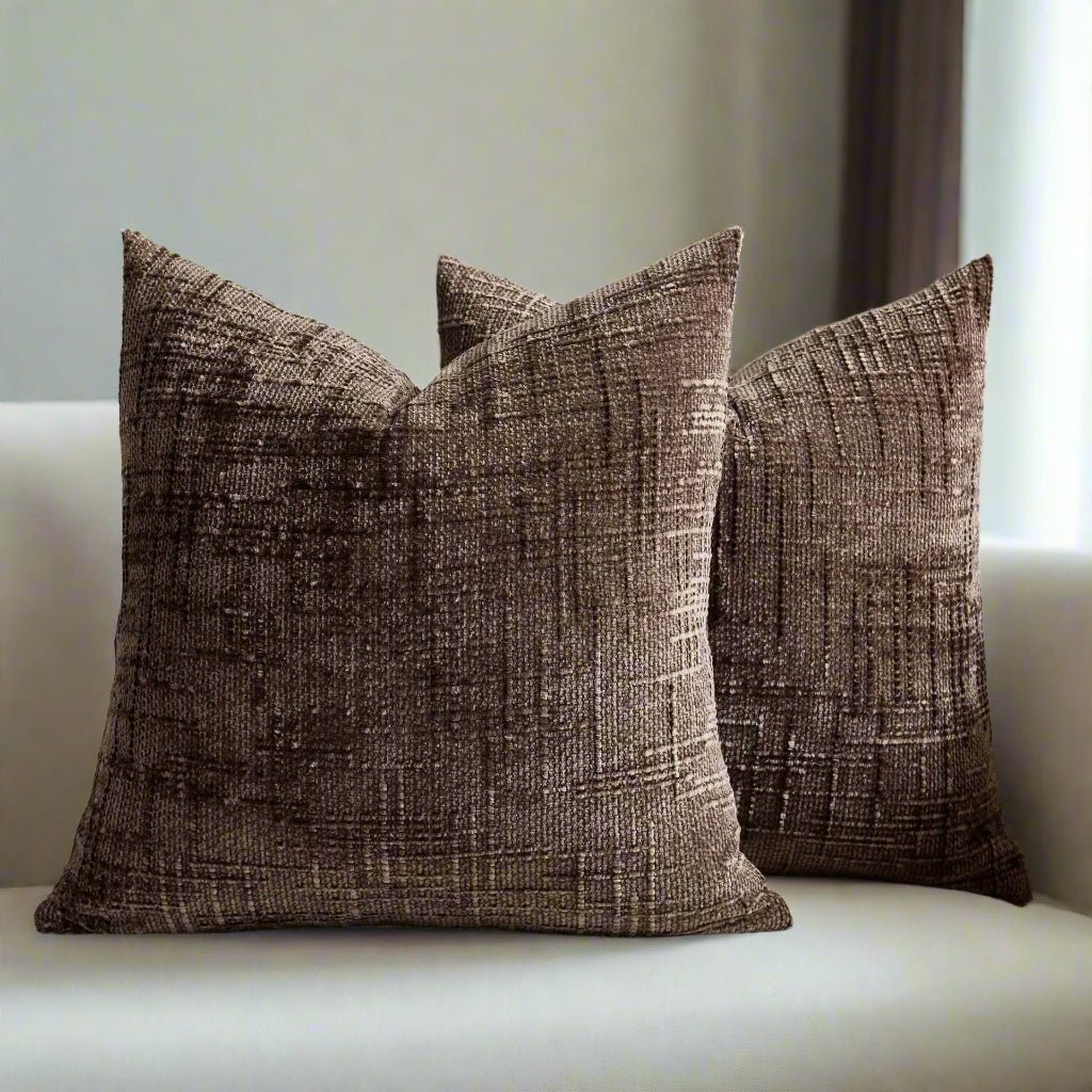 Espresso Brown Chenille Pillow Cover Pillow Covers - Pillow Blooms