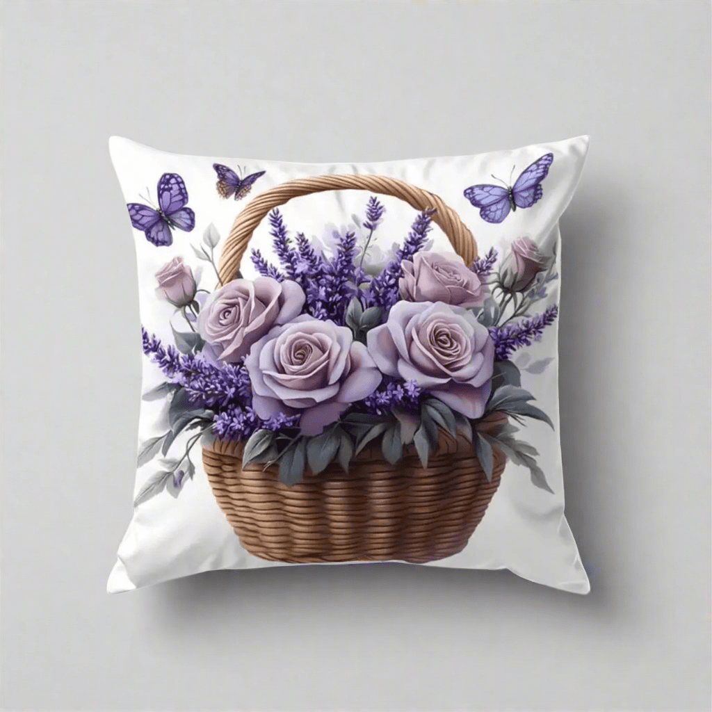 Floral Basket Pillow Cover Pillow Covers - Pillow Blooms