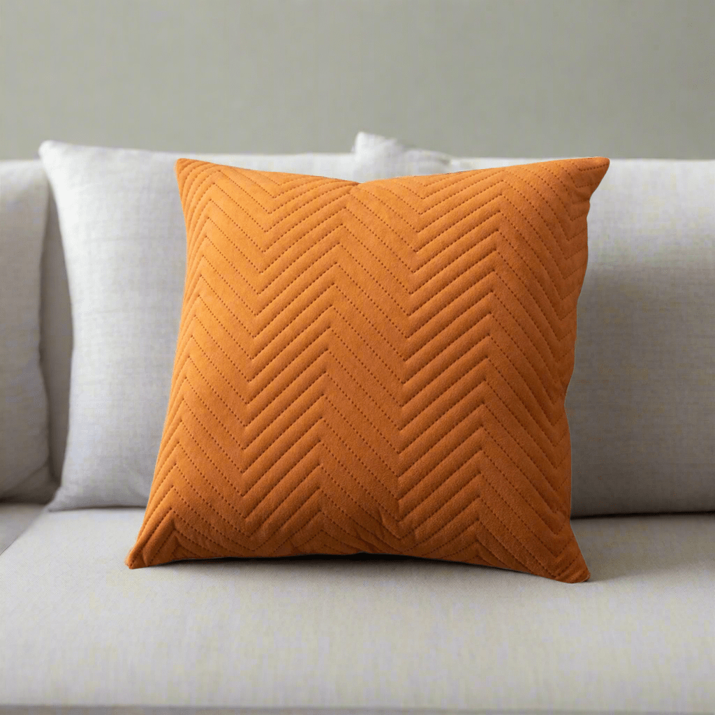 Herringbone Orange Pillow Cover Pillow Covers - Pillow Blooms