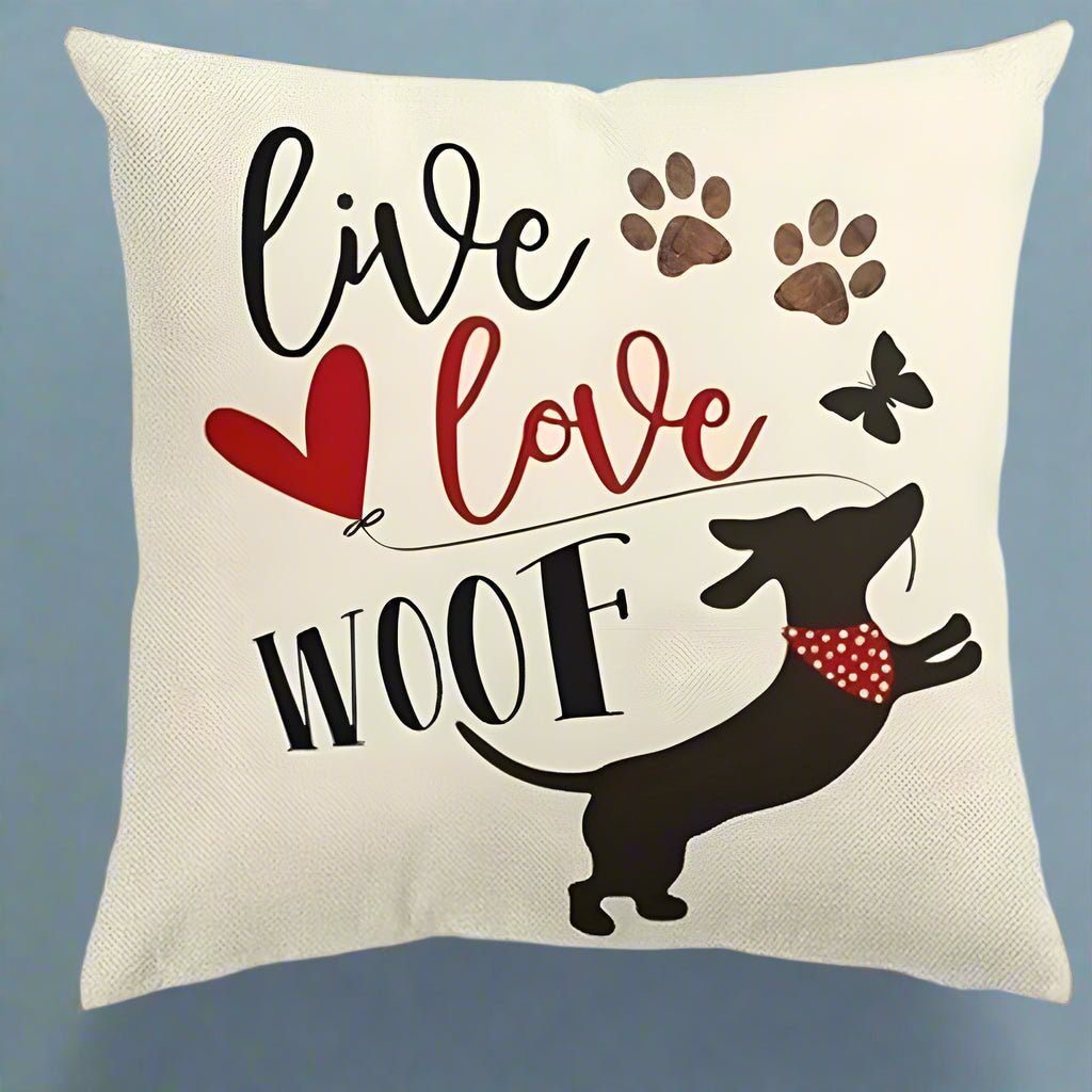 Live Love Woof Pillow Cover Pillow Covers - Pillow Blooms