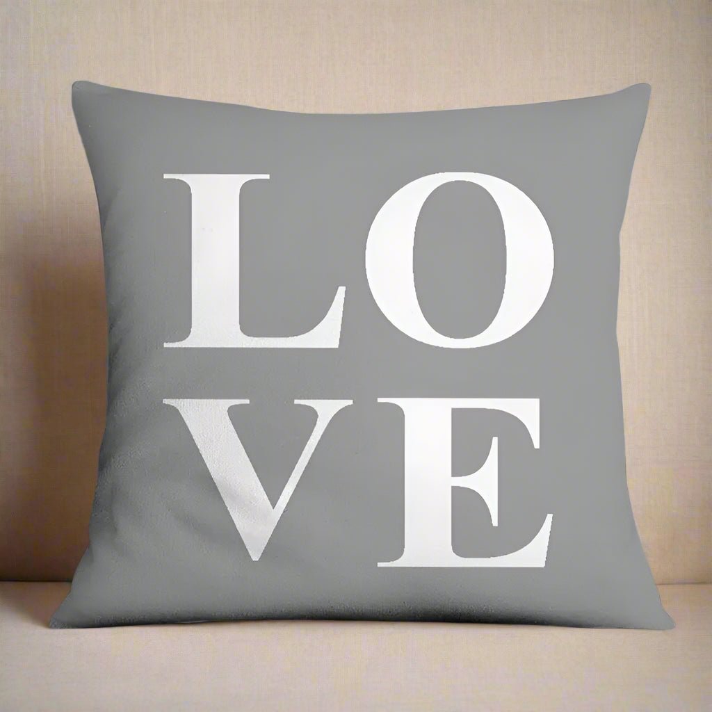 Love Gray Pillow Cover Pillow Covers - Pillow Blooms