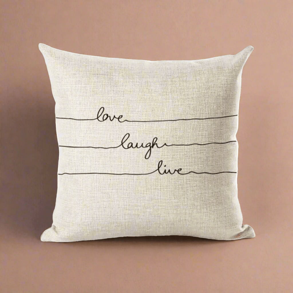 Love Laugh Live Pillow Cover Pillow Covers - Pillow Blooms