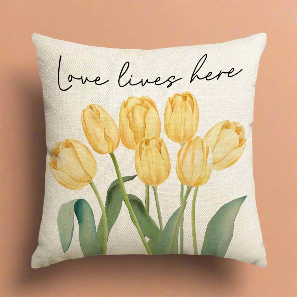 Love Lives Here Pillow Cover Pillow Covers - Pillow Blooms