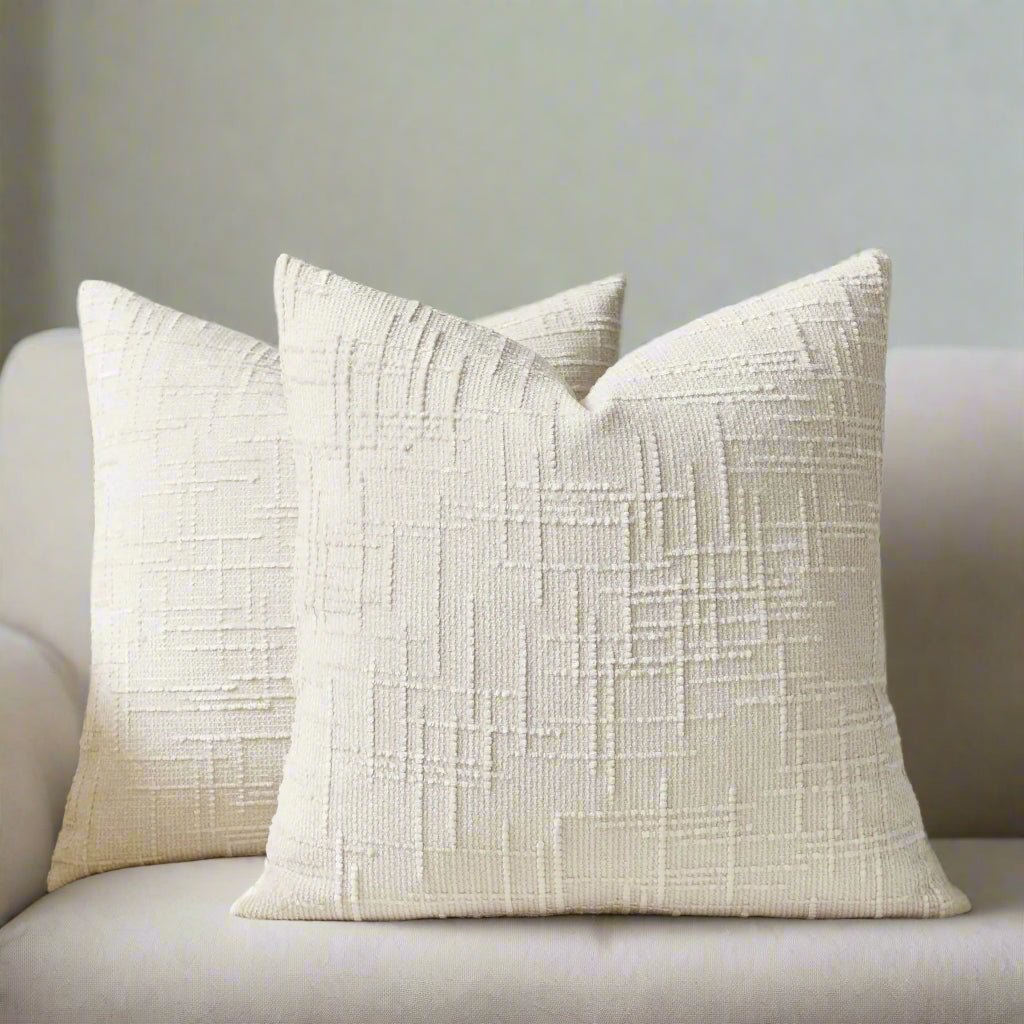 Moon White Chenille Pillow Cover Pillow Covers - Pillow Blooms