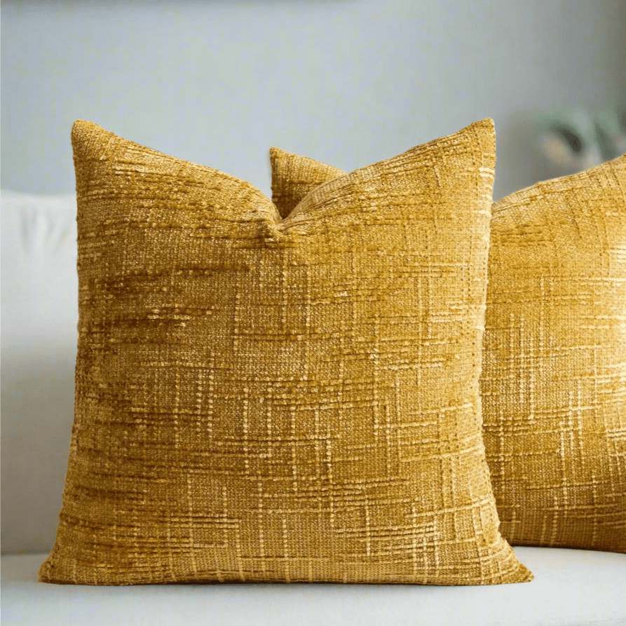 Mustard Yellow Chenille Pillow Cover Pillow Covers - Pillow Blooms
