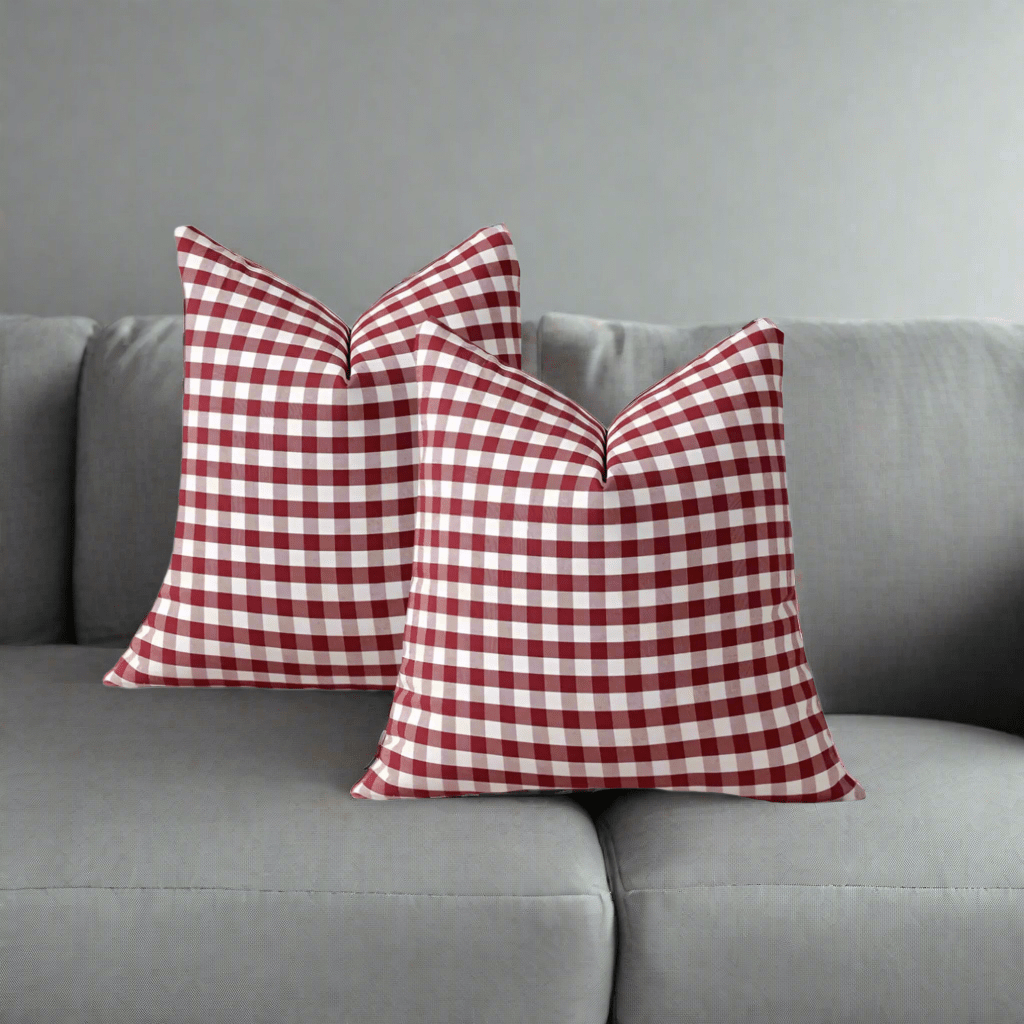 Petra Red Plaid Pillow Cover Pillow Covers - Pillow Blooms