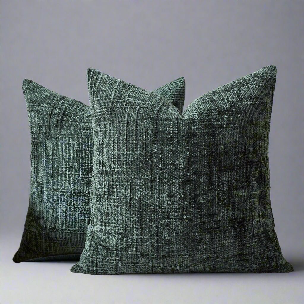 Pine Green Chenille Pillow Cover Pillow Covers - Pillow Blooms