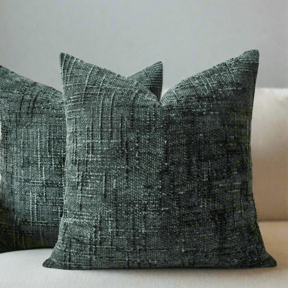 Pine Green Chenille Pillow Cover Pillow Covers - Pillow Blooms