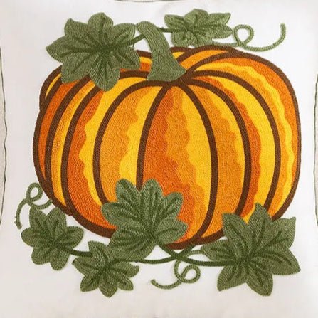 Pumpkin Embroidered Pillow Cover Pillow Covers - Pillow Blooms
