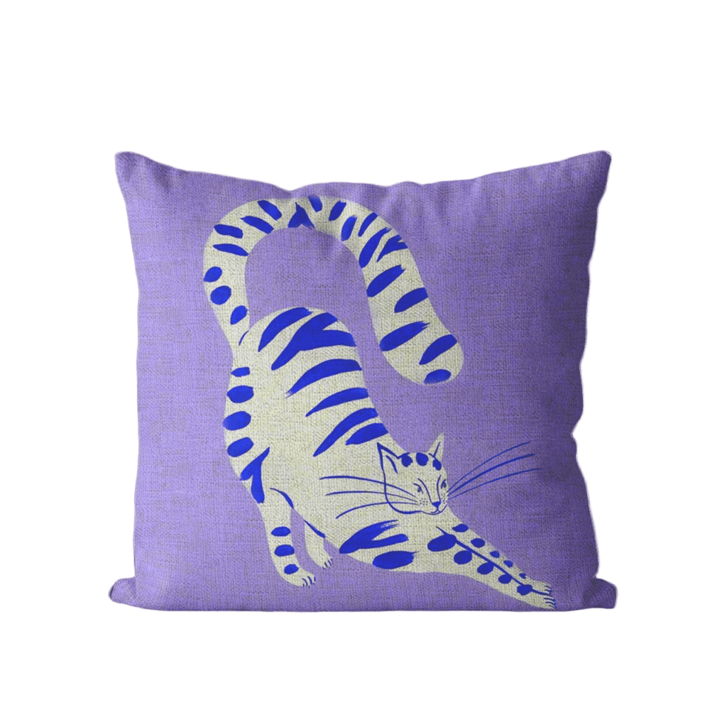 Purple Feline Pillow Cover Pillow Covers - Pillow Blooms