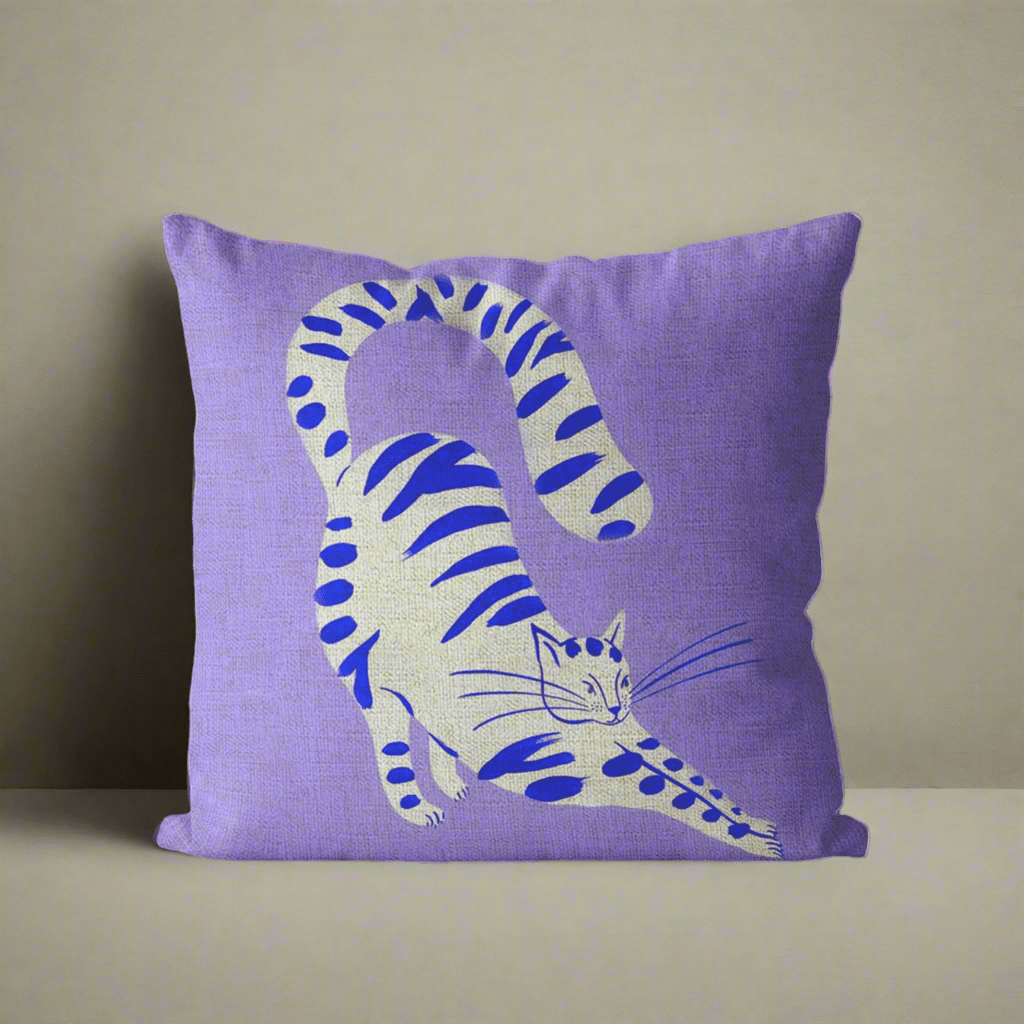 Purple Feline Pillow Cover Pillow Covers - Pillow Blooms