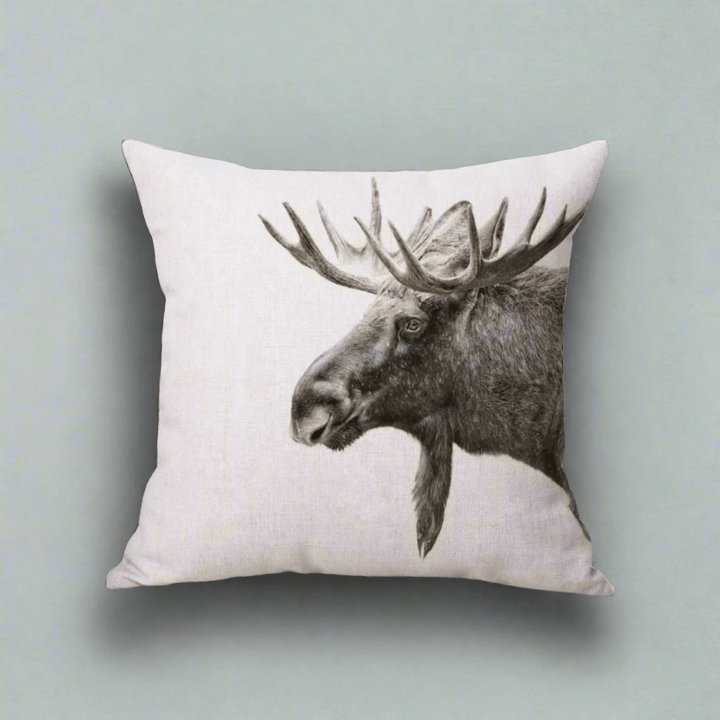 Rustic Moose Pillow Cover Pillow Covers - Pillow Blooms