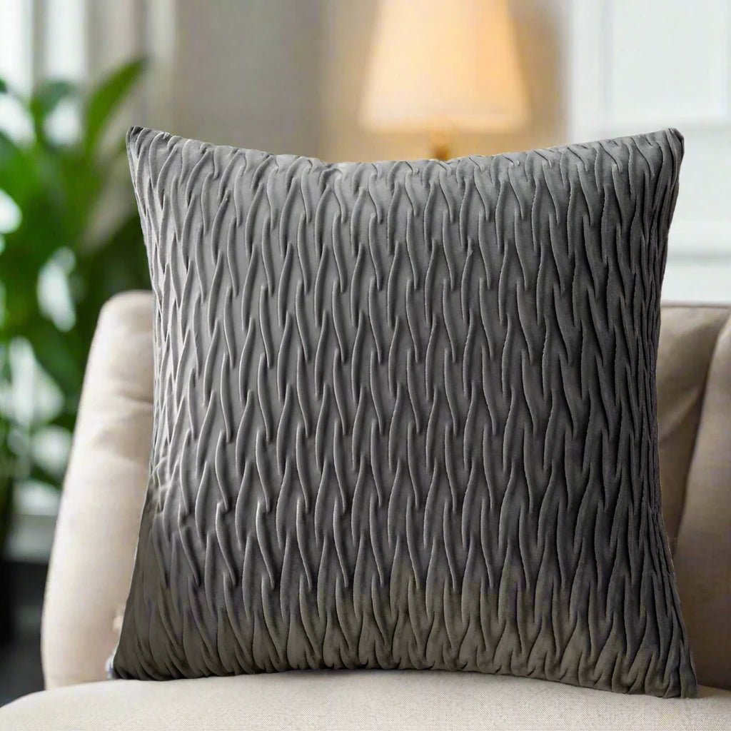 Sophia Gray Velvet Pillow Cover - Pillow Blooms