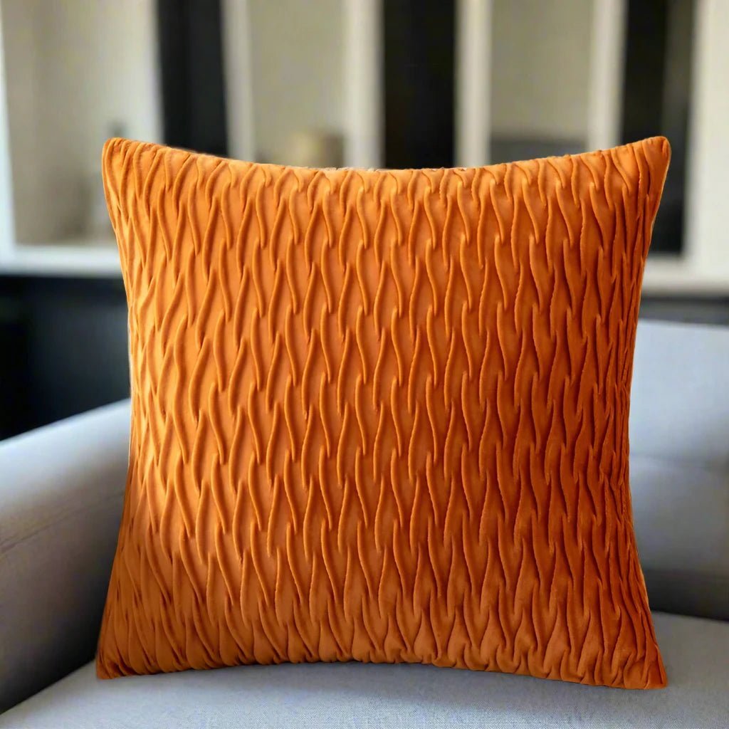 Sophia Orange Velvet Pillow Cover Pillow Covers - Pillow Blooms