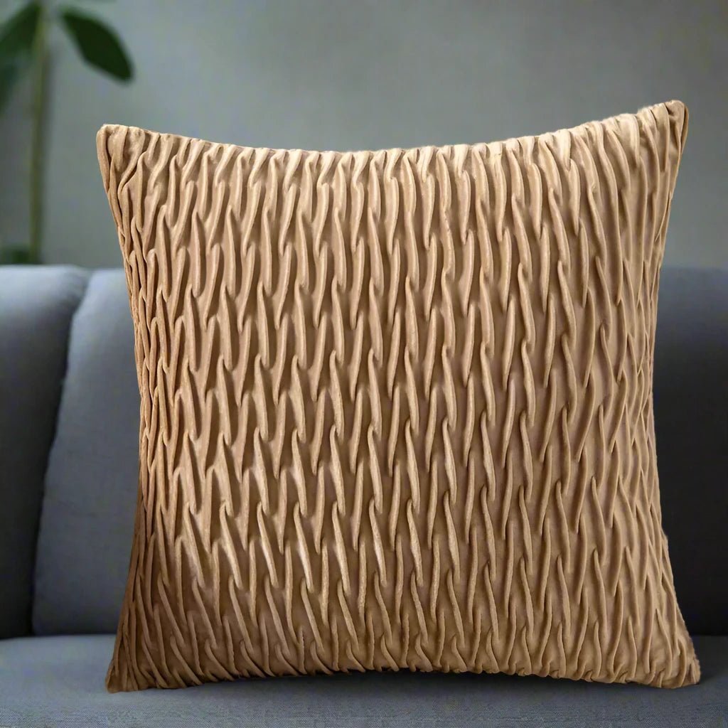 Sophia Tan Velvet Pillow Cover - Pillow Blooms