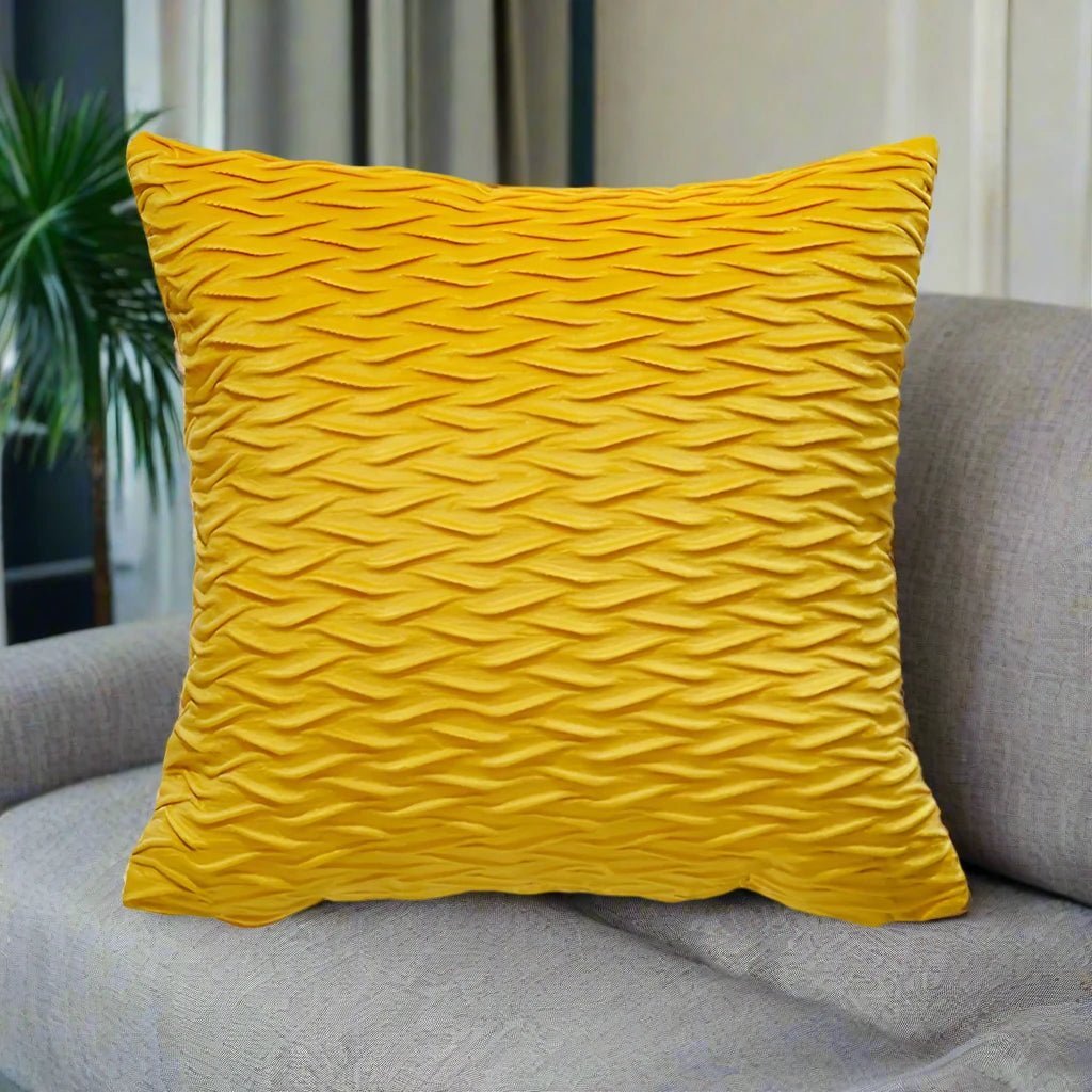 Sophia Yellow Velvet Pillow Cover Pillow Covers - Pillow Blooms