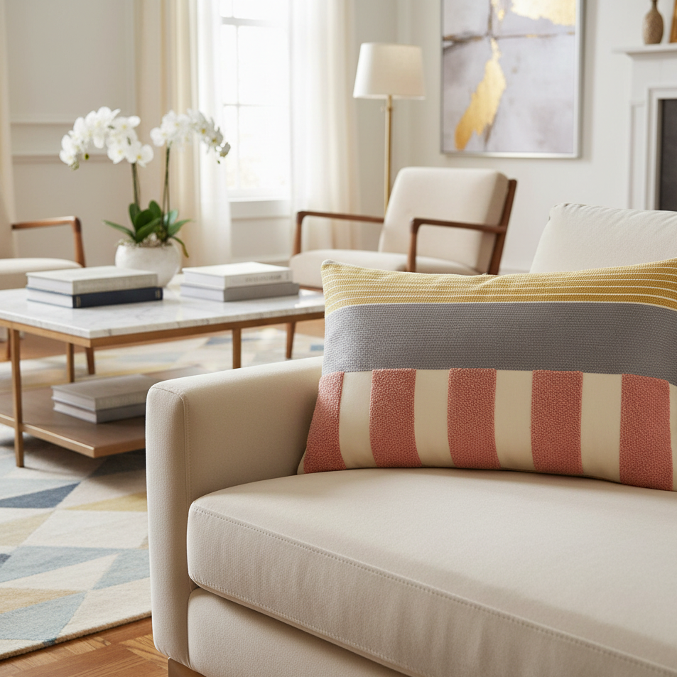 Stripe Pop Pillow Cover