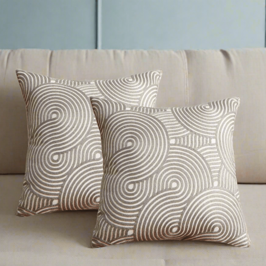 Swirls Gray Pillow Cover Pillow Covers - Pillow Blooms