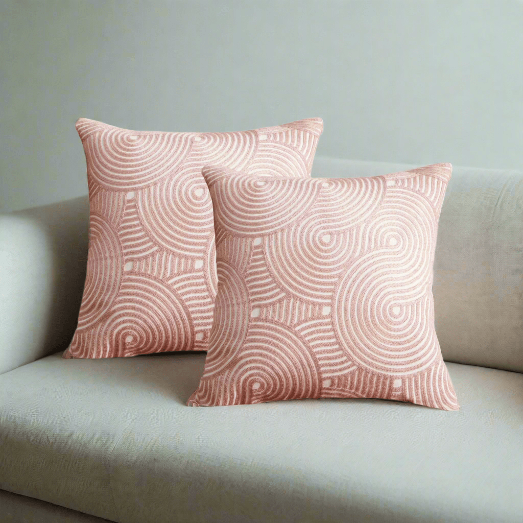 Swirls Pink Pillow Cover Pillow Covers - Pillow Blooms