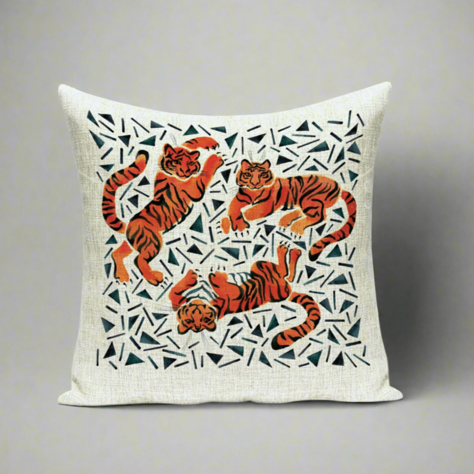 Tiger Trio Pillow Cover Pillow Covers - Pillow Blooms