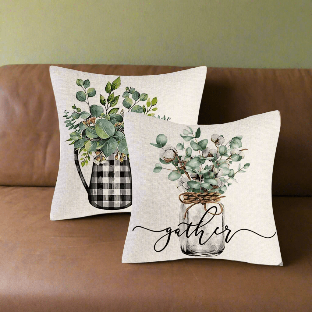 Tin Can Greenery Pillow Cover Pillow Covers - Pillow Blooms