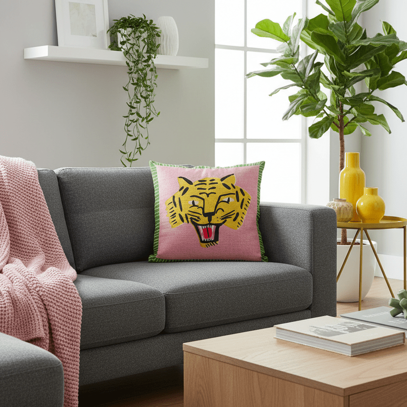 Wild Tiger Pink Pillow Cover Pillow Covers - Pillow Blooms