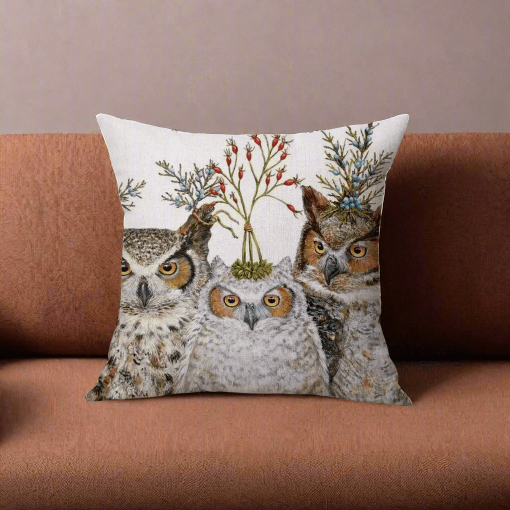 Woodland Owl Pillow Cover Pillow Covers - Pillow Blooms